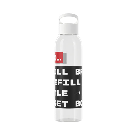 ADHD... Refill brain → Refill bottle → Forget both. - 21.9oz / 600ml Water Bottle