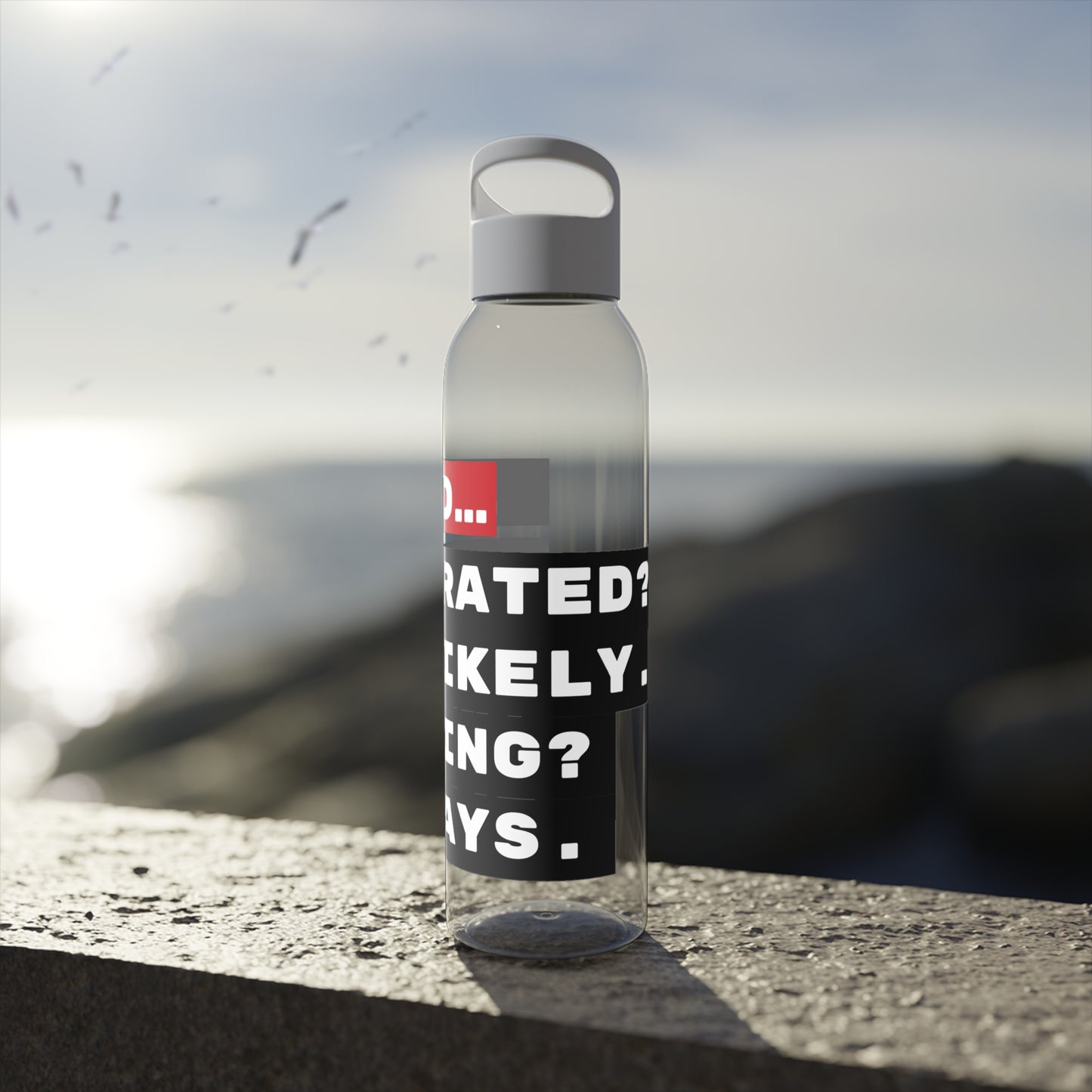 "ADHD... Hydrated? Unlikely. Trying? Always." - 21.9oz / 600ml Water Bottle